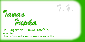 tamas hupka business card